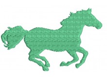 Stickdatei Pferde Silhouette - Galopierendes Pferd